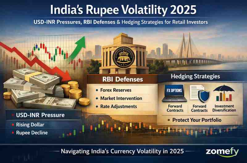 India’s Rupee Volatility 2025: USD-INR Pressures, RBI Defenses & Hedging Strategies for Retail Investors
